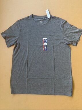 Pack of 2 George Men's Medium Crewneck Short Sleeve Tee - Charcoal Grey Heather